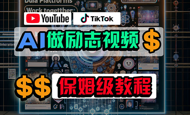 （10520期）利用AI制作励志视频，在YouTube和TikTok赚钱，小白可做（附工具）-七量思维