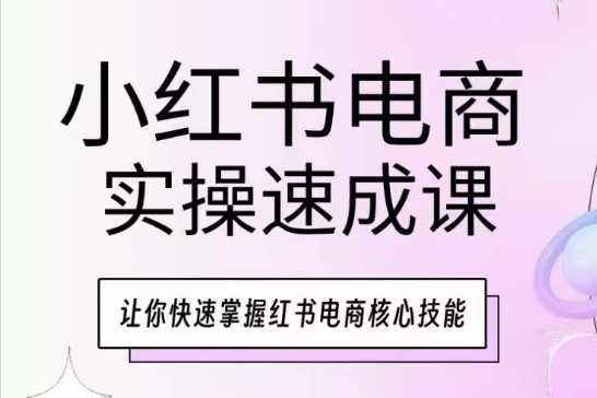 小红书电商实操速成课，让你快速掌握红书电商核心技能-七量思维