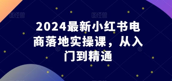 2024最新小红书电商落地实操课，从入门到精通-七量思维