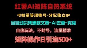 红薯矩阵自热系统,独家不死号引流玩法!矩阵操作日引流500+-七量思维