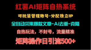 (10828期)红薯矩阵自热系统,独家不死号引流玩法!矩阵操作日引流500+-七量思维