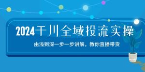 2024千川全域投流精品实操:由谈到深一步一步讲解,教你直播带货(15节)-七量思维