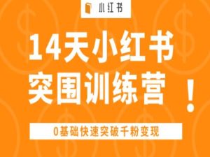 14天小红书突围训练营 ,0基础快速突破千粉变现-七量思维