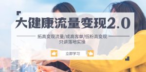 （10871期）大健康 流量 变现2.0：拓高变现 流量/成高客单/低粉高变现/只讲落地实战-七量思维