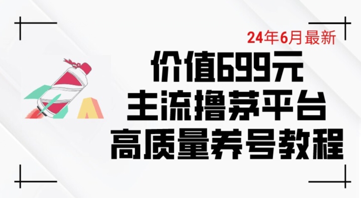 6月最新价值699的主流撸茅台平台精品养号下车攻略-七量思维