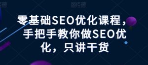 零基础SEO优化课程,手把手教你做SEO优化,只讲干货-七量思维