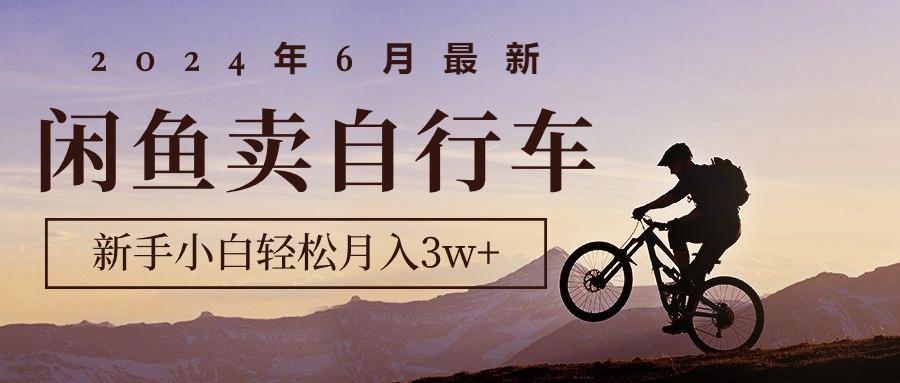 （10915期）2024年6月最新闲鱼卖自行车，新手小白轻松月入3w+项目-七量思维