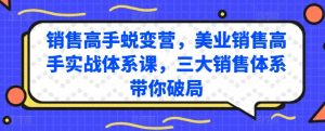 销售高手蜕变营，美业销售高手实战体系课，三大销售体系带你破局-七量思维