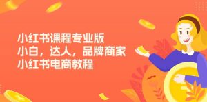 （11022期）小红书课程专业版，小白，达人，品牌商家，小红书电商教程（15节）-七量思维