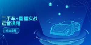 （11166期）二手车+直播实战运营课程：直播推荐/短视频推荐/千川投放/直播全流程-七量思维