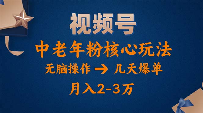 （11288期）视频号火爆玩法，高端中老年粉核心打法，无脑操作，一天十分钟，月入两万-七量思维