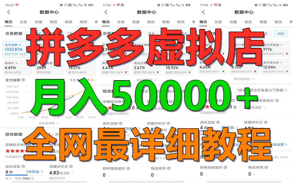 拼多多虚拟电商训练营月入50000+你也行，暴利稳定长久，副业首选-七量思维