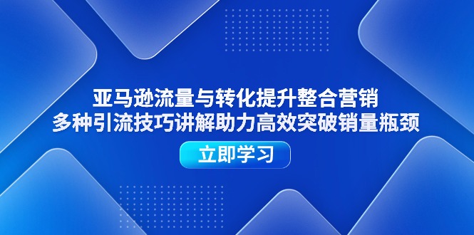 （11335期）亚马逊流量与转化提升整合营销，多种引流技巧讲解助力高效突破销量瓶颈-七量思维