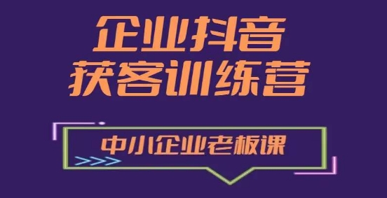 企业抖音营销获客增长训练营，中小企业老板必修课-七量思维