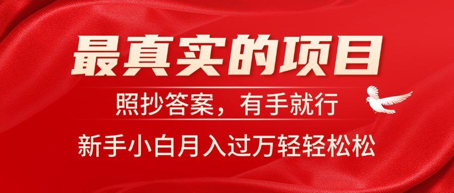 （11362期）最真实的项目，照抄答案，有手就行，新手小白月入过万轻轻松松-七量思维