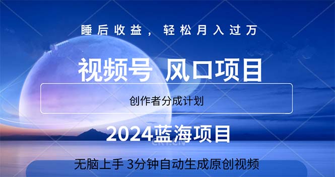 （11388期）2024蓝海项目，3分钟自动生成视频，月入过万-七量思维