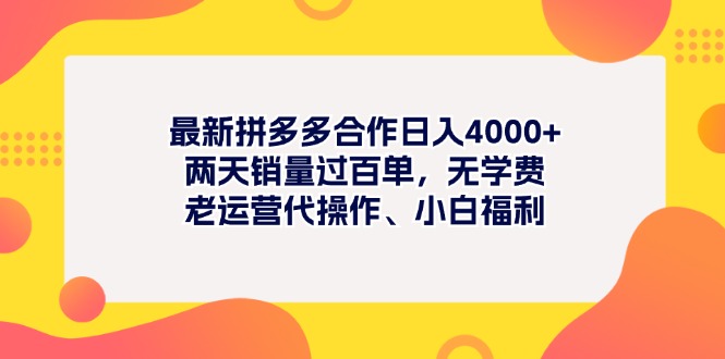 （11410期）最新拼多多项目日入4000+两天销量过百单，无学费、老运营代操作、小白福利-七量思维