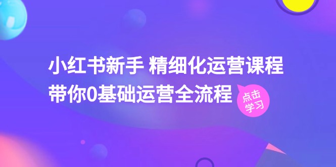 小红书新手精细化运营课程，带你0基础运营全流程（42节视频课）-七量思维