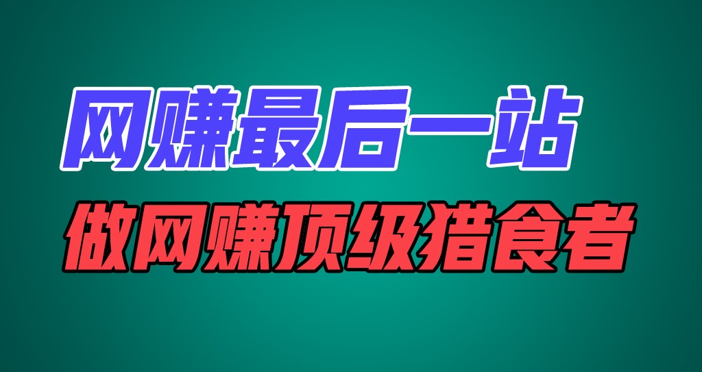 网赚最后一站，卖项目，做网赚顶级猎食者-七量思维