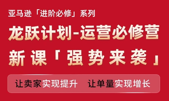 亚马逊进阶必修系列，龙跃计划-运营必修营新课，让卖家实现提升 让单量实现增长-七量思维