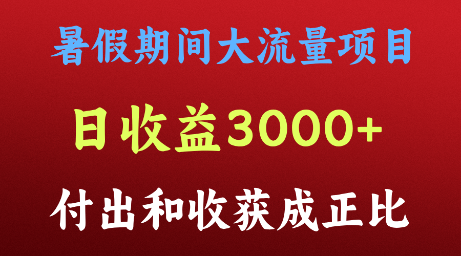 一天收益3000+，暑假期间， 这个项目才是真火-七量思维