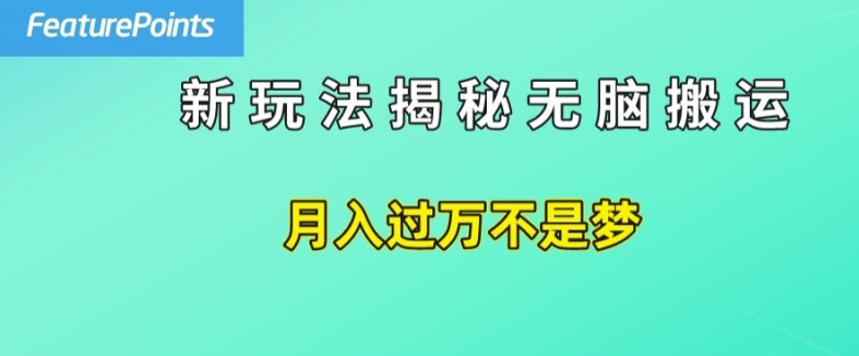 简单操作，每天50美元收入，搬运就是赚钱的秘诀-七量思维