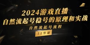 2024游戏直播自然流起号稳号的原理和实战,自然流起号流程(11节)-七量思维