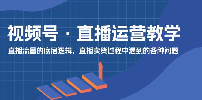 （11687期）视频号 直播运营教学：直播流量的底层逻辑，直播卖货过程中遇到的各种问题-七量思维