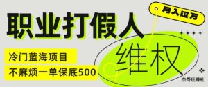 职业打假人电商维权揭秘，一单保底500，全新冷门暴利项目【仅揭秘】-七量思维