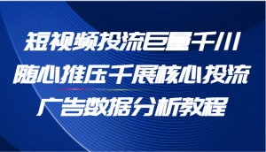 短视频投流巨量千川随心推压千展核心投流广告数据分析教程(65节)-七量思维