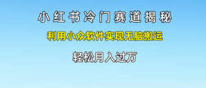 小红书冷门赛道揭秘,利用小众软件实现无脑搬运，轻松月入过万-七量思维