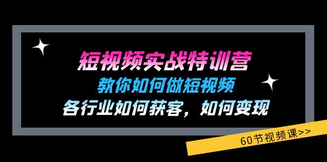 （11729期）短视频实战特训营：教你如何做短视频，各行业如何获客，如何变现 (60节)-七量思维