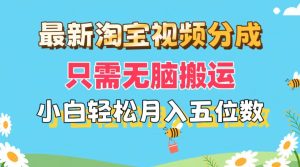(11744期)最新淘宝视频分成,只需无脑搬运,小白也能轻松月入五位数,可矩阵批量…-七量思维
