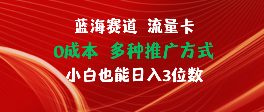 （11768期）蓝海赛道 流量卡 0成本 小白也能日入三位数-七量思维