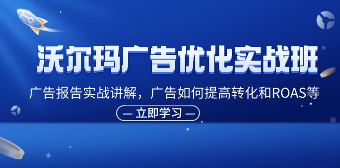 （11847期）沃尔玛广告优化实战班，广告报告实战讲解，广告如何提高转化和ROAS等-七量思维