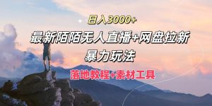 日入3000+，最新陌陌无人直播+网盘拉新暴力玩法，落地教程+素材工具-七量思维