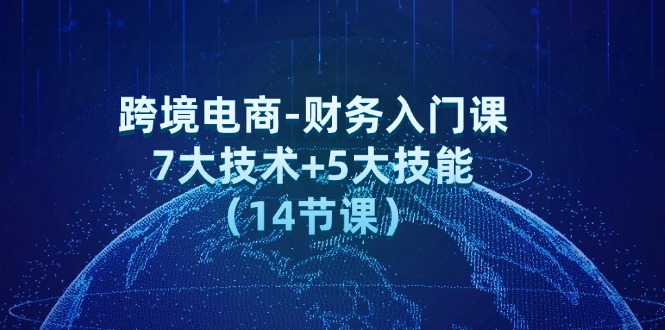 （12047期）跨境电商-财务入门课：7大技术+5大技能（14节课）-七量思维