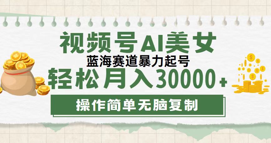 （12087期）视频号AI美女跳舞，轻松月入30000+，蓝海赛道，流量池巨大，起号猛，无…-七量思维