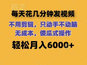 (12119期)每天花几分钟发视频 无需剪辑 动手不动脑 无成本 傻瓜式操作 轻松月入6…-七量思维