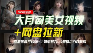 【新思路】大月匈美女视频+网盘拉新，靠搬运每日5000+，简单暴力，0基础小白可参与-七量思维