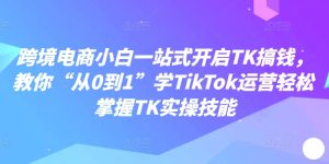 跨境电商小白一站式开启TK搞钱，教你“从0到1”学TikTok运营轻松掌握TK实操技能-七量思维