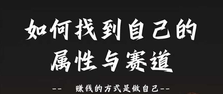 赛道和属性2.0：如何找到自己的属性与赛道，赚钱的方式是做自己-七量思维