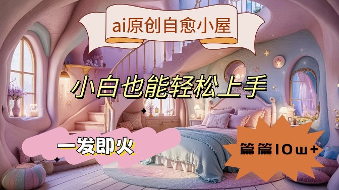 ai原创治愈小屋，小白也能轻松上手，一发即火，篇篇10w+-七量思维