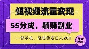 短视频流量变现，一部手机躺赚项目,轻松稳定日入200-七量思维
