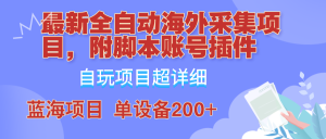 （12646期）全自动海外采集项目，带脚本账号插件教学，号称单日200+-七量思维