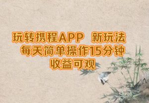 (12705期)玩转携程APP,新玩法,每天简单操作15分钟,收益可观-七量思维