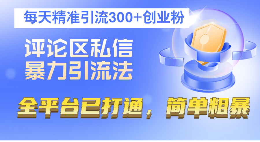 （12714期）评论区私信暴力引流法，每天精准引流300+创业粉，全平台已打通，简单粗暴-七量思维