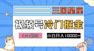 2024视频号三国冷门赛道掘金，条条视频爆款，操作简单轻松上手，新手小白也能月入1w-七量思维