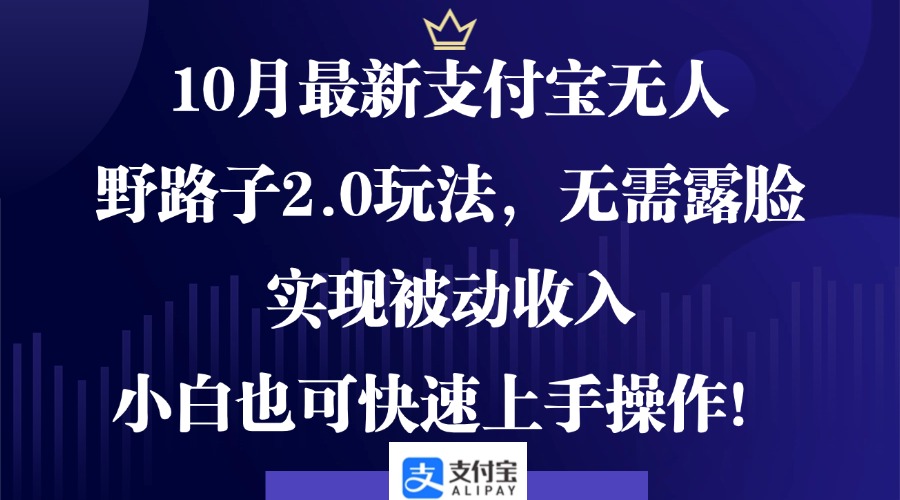 （12824期）10月最新支付宝无人野路子2.0玩法，无需露脸，实现被动收入，小白也可…-七量思维