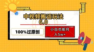 (12838期)中视频搬运玩法6.0,利用软件双重去重,100%过原创,小白也能月入5w+-七量思维